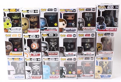 Lot 1835 - A Funko Pop Vinyl group of 18 Star Wars...