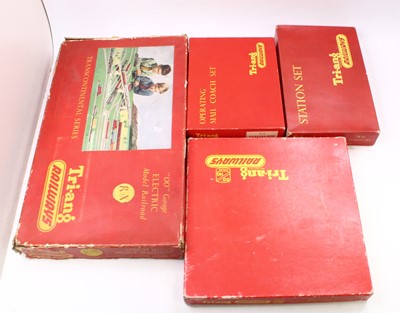 Lot 741 - Four Triang train sets, including an R7X...