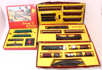 Lot 744 - Four Triang 00 gauge Train sets, including, an...