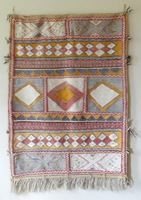 Lot 1123 - A Persian woollen Kelim wall hanging,...