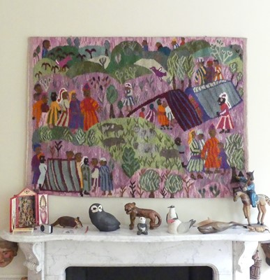 Lot 1127 - A South African woolwork wall hanging,...