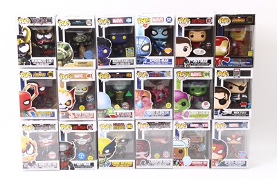 Lot 1884 - A Funko Pop vinyl group of 18 Marvel figures...