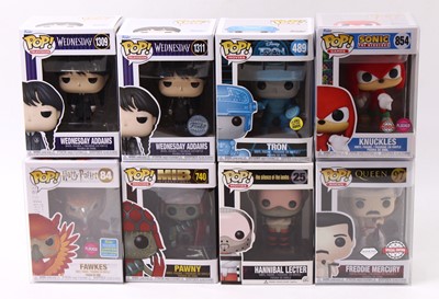 Lot 1887 - A Funko Pop vinyl group of eight TV-related...