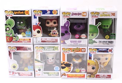 Lot 1885 - A Funko Pop vinyl group of eight advertisement...