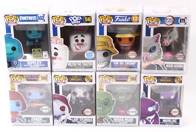 Lot 1886 - A Funko Pop vinyl group of eight gaming and...