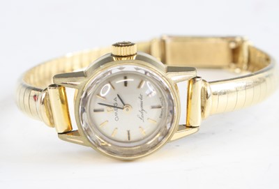 Lot 2581 - A vintage lady's Omega Ladymatic gold plated...