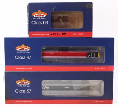 Lot 345 - Three Bachmann 00 gauge diesel locos,...