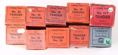 Lot 164 - A collection of ten Hornby 0 gauge tenders,...