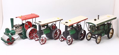 Lot 19 - Three steam traction engines and road rollers,...