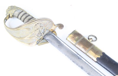 Lot A British 1827 pattern Naval Officer's sword,...