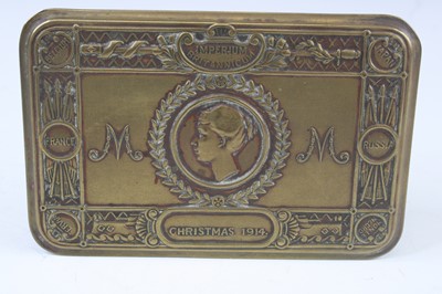 Lot 568 - A WW I Princess Mary Christmas gift tin, with...