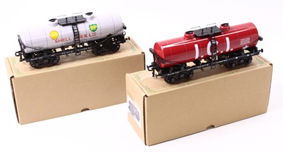 Lot 227 - Two Darstaed bogie tank wagons: ICI red &...