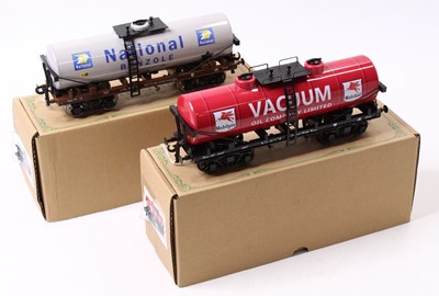 Lot 232 - Two Darstard bogie tank wagons: 'Vacuum' red &...