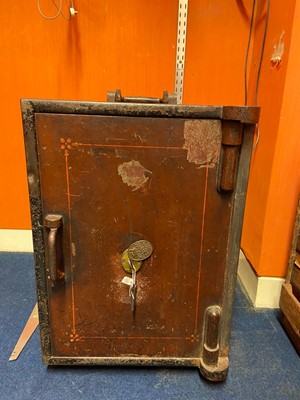 Lot 1425 - A Milners fire resisting cast iron box safe...