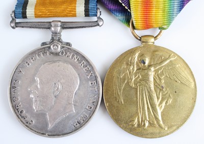 Lot 530 - A WW I British War and Victory pair, naming PO....