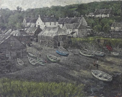 Lot 245 - Jonas Plosky (1940-2011) - Cadgwith, Cornwall,...