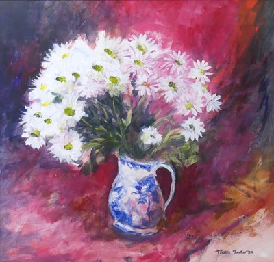 Lot 248 - Patricia Sadler (contemporary) - Daisies in a...