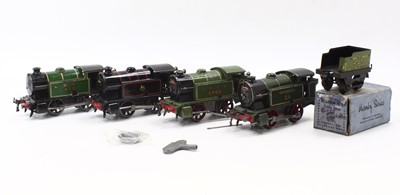 Lot 143 - Four Hornby 0-4-0 clockwork tank locos:...