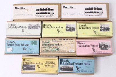 Lot 1765 - 10 1:76 scale white metal kits for buses,...