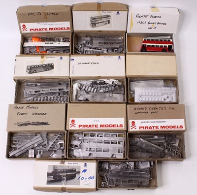 Lot 1763 - 10 1:76 scale white metal kits for buses, all...