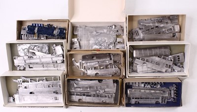 Lot 1762 - 10 1:76 scale white metal kits for buses, all...