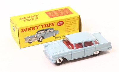 Lot 1136 - Dinky Toys, 177, Open Kapitan, blue-greyish...