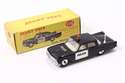 Lot 1247 - Dinky Toys No. 258 USA Police Car, black body...