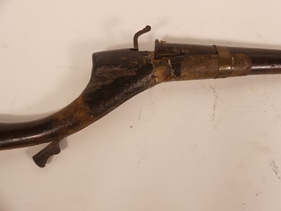 Lot 19 - An Afghan style muzzle loading rifle, length...