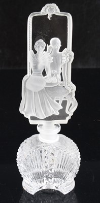 Lot 2173 - An Art Deco style Czechoslovakian clear glass...