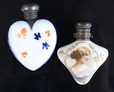 Lot 2148 - An Edwardian porcelain scent bottle, of...