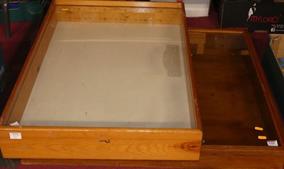 Lot 1599 - Two wall mounted display cabinets with...