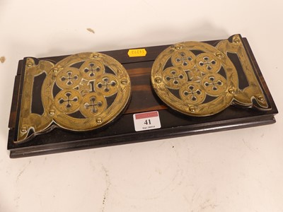 Lot 41 - A Victorian brass mounted calamander...