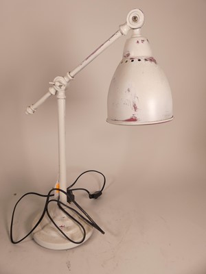 Lot 47 - A contemporary white painted table lamp,...