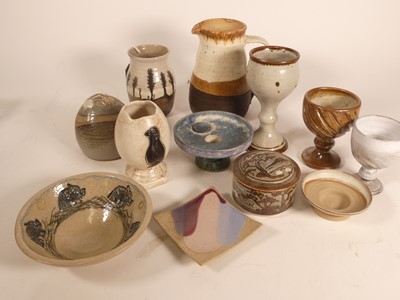 Lot 52 - A collection of studio pottery, to include...