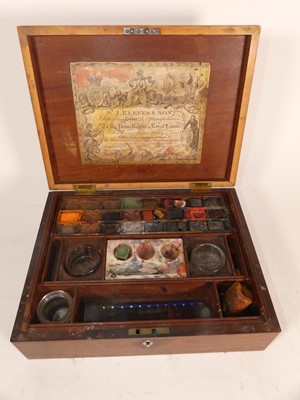 Lot 77 - A 19th century mahogany artist's box, the...