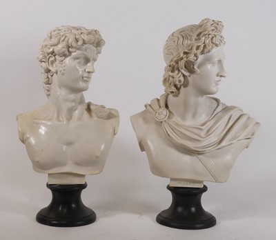 Lot 81 - A composite head and shoulders bust of Apollo,...