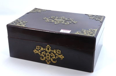 Lot 123 - A 19th century rosewood work box, having...