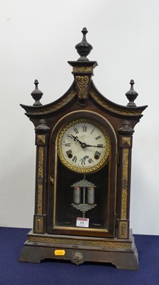 Lot 13 - An early 20th century mantel clock, the...