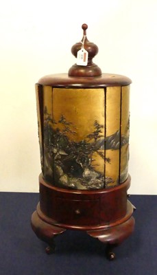 Lot 135 - A Japanese Meiji period (1868-1912) lacquered...