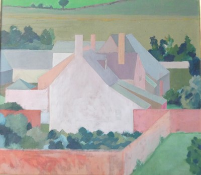 Lot 1011 - Roy Griffiths - Ponds Farm, Essex, oil on...