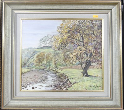 Lot 1072 - Ivy E Smith - Extensive Autumnal Landscape,...