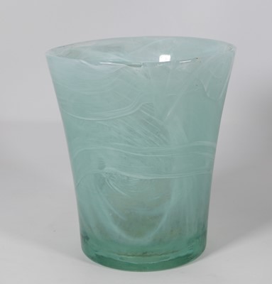 Lot 174 - A pressed art glass vase having trailed...