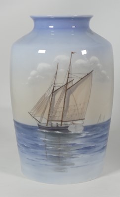 Lot 181 - A Bing & Grøndahl porcelain vase decorated...