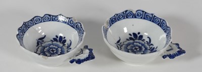 Lot 187 - A pair of 18th century porcelain wine tasters,...