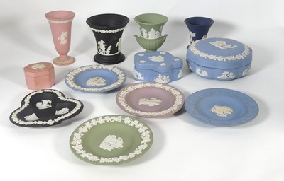 Lot 192 - A collection of jasperware to include Wedgwood