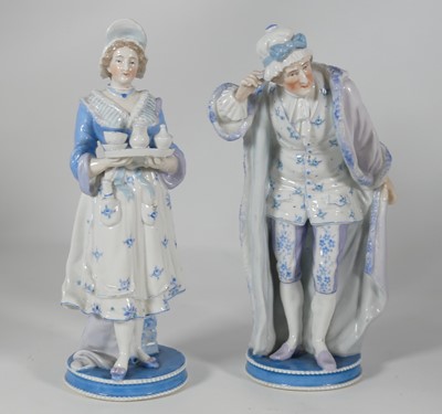 Lot 204 - A pair of Sitzendorf porcelain figures of a...