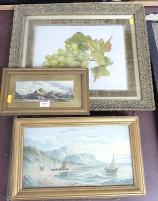 Lot 1055 - J.S Elliott - Coastal scene with sailing boats,...