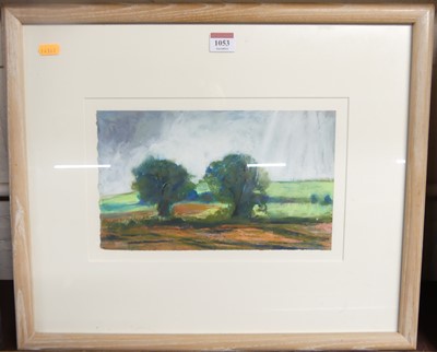 Lot 1053 - Simon Marsh (b.1961) - Oak Trees near Iken,...