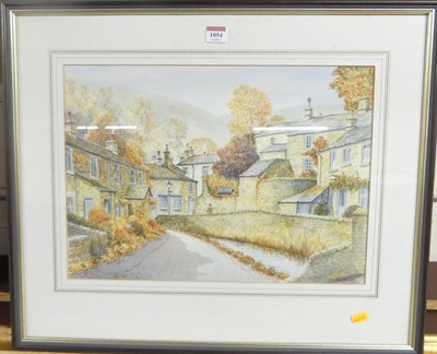 Lot 1054 - Sam Burden - Castleton, watercolour, signed...