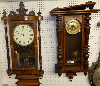 Lot 1158 - A late 19th century figured walnut and inlaid...